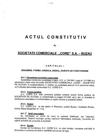 ACTUL CONSTITUTIV