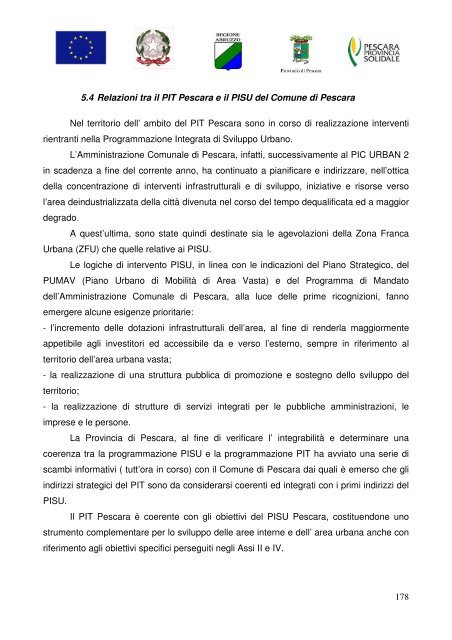 PIT Pescara - Regione Abruzzo