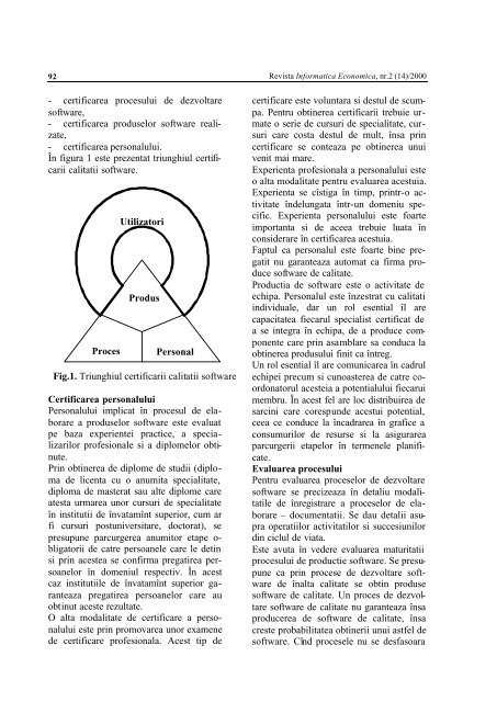 Certificarea în informatica aplicata - Informatica Economica