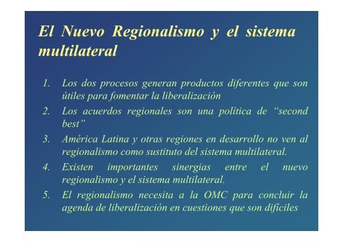 Regionalismo y Multilateralismo: - RedGE