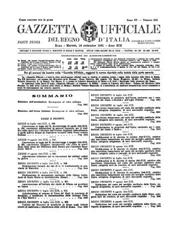 Regio Decreto - 4 luglio 1941 - Benvenuto su Monumenti Nazionali