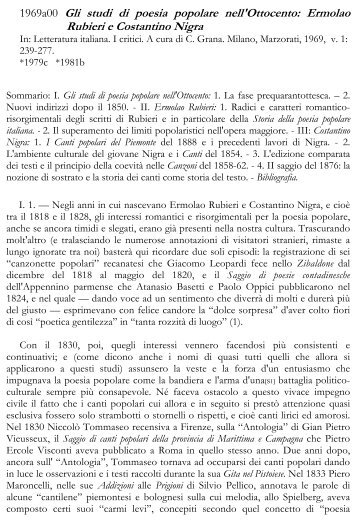 1969a00 Gli studi di poesia popolare nell'Ottocento ... - AM Cirese