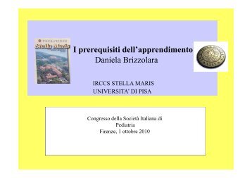 I prerequisiti dell'apprendimento Daniela Brizzolara - Fimp