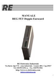 MANUALE REG FET Doppio Eurocard - RE Elettronica Industriale