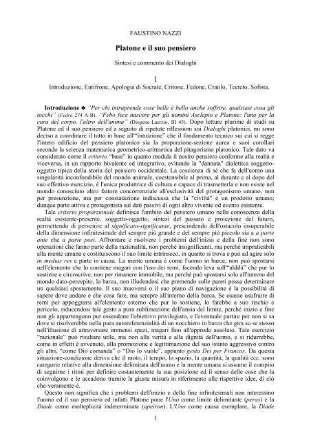 Introduzione, Eutifrone, Apologia di Socrate, Critone, Fedone ...