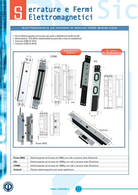 Catalogo PDF Fermi Elettromagnetici - Cdv Italia S.r.l.