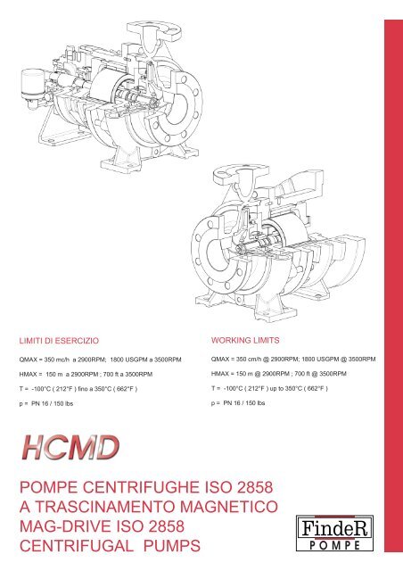 pompe centrifughe iso 2858 a trascinamento - Finder Pompe