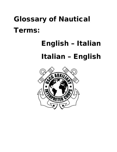 Glossary of Nautical Terms: English – Italian ... - Interpreter Corps