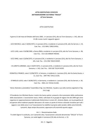 Download File - Associazione Culturale DALILA di Torre Sansone