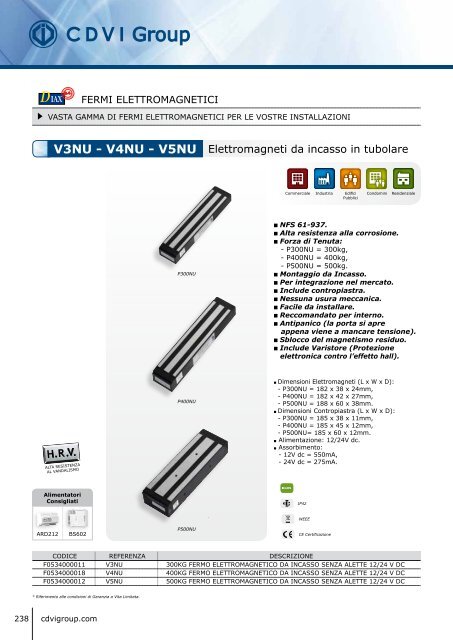 Catalogo ELETTROMAGNETI - Cdvi