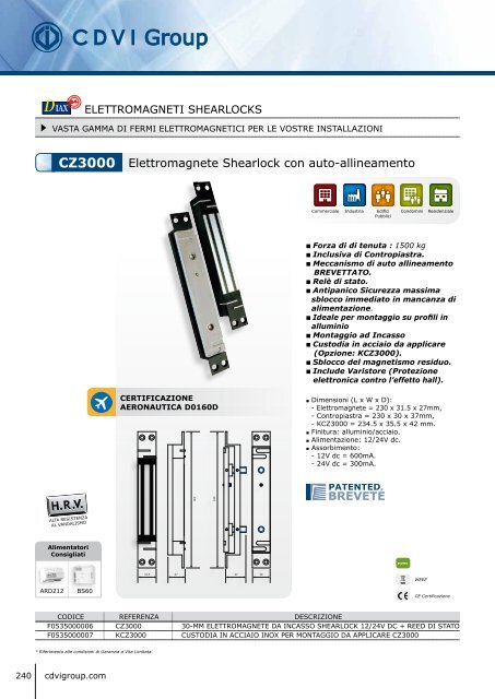 Catalogo ELETTROMAGNETI - Cdvi