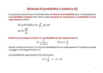 Richiami di probabilità e statistica (I)