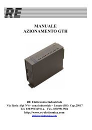MANUALE AZIONAMENTO GTH - RE Elettronica Industriale