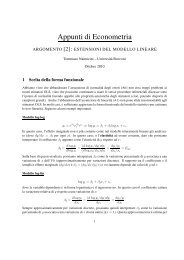 appunti econometria 2 - Tommaso Nannicini