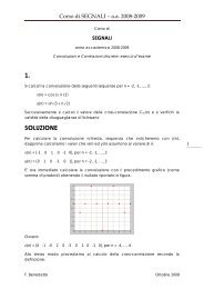 Convoluzioni e Correlazioni discrete - Comlab