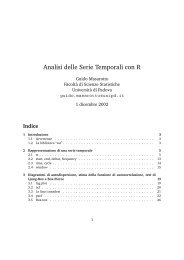 Analisi delle Serie Temporali con R (solo l'inizio ... - Guido Masarotto