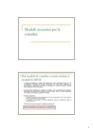12. Modelli stocastici per la volatilità (I parte) (pdf, it, 132 KB, 3/21/07)