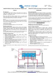 ARGO FET Battery Isolator with alternator energize ... - Victron Energy