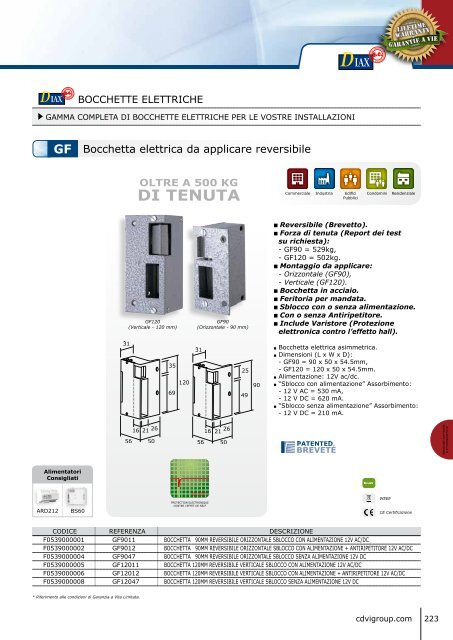 Catalogo SERRATURE - Cdvi