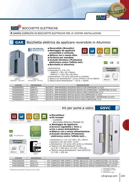 Catalogo SERRATURE - Cdvi