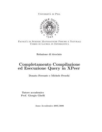 Tesi Michele Freschi e Donato Ferrante