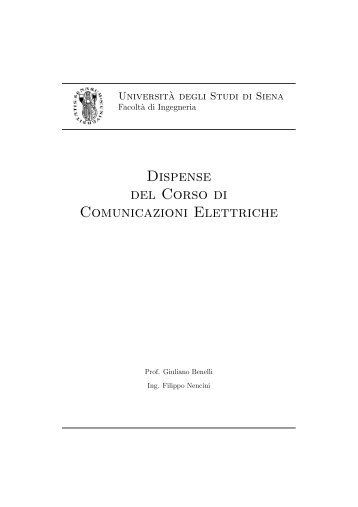 Dispense del corso - Dipartimento Ingegneria dell'Informazione ...