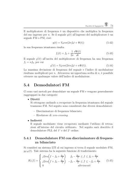 Dispense del corso - Dipartimento Ingegneria dell'Informazione ...