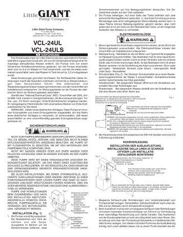 VCL-24UL VCL-24ULS - Franklin Electric