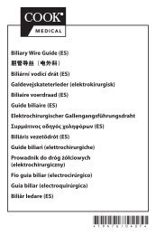 *19476/0407* Biliary Wire Guide (ES) 胆管导丝（电 ... - Cook Medical