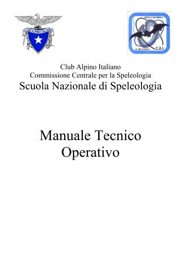 Manuale Tecnico Operativo (MTO) - Gruppo Speleologico CAI Perugia