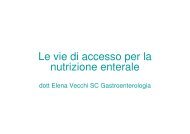 Le vie di accesso per la nutrizione enterale