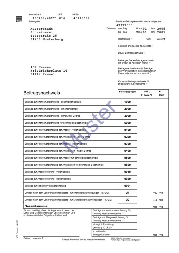 Beitragsnachweis Magazine