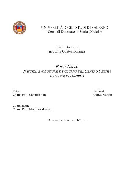 tesi A. Marino.pdf - EleA@UniSA - Università degli Studi di Salerno