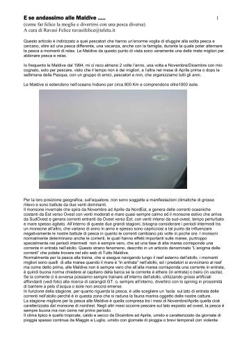 E se andassimo alle Maldive ….. - Maldive Online