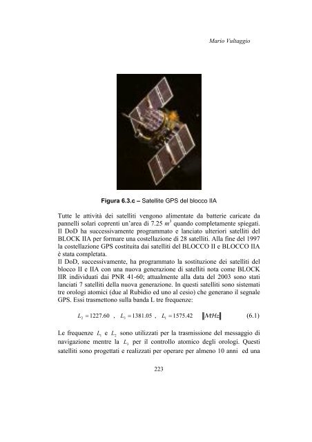 Capitolo 6 Il Sistema Satellitare GPS 6.1 – Descrizione del sistema ...