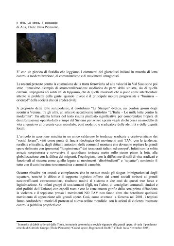 La stirpe e il paesaggio, di Ans (pdf - Thule Italia Piemonte