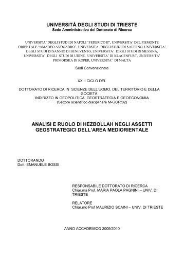 Tesi Dottorato Emanuele Bossi.pdf - OpenstarTs - Università degli ...