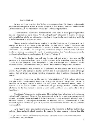 A Giovanni Colzani del 25.4.10 - ArPaTo.org