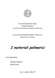 I materiali polimerici - Dmfci - Università degli Studi di Catania