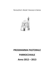 Programma Pastorale Parrocchiale 2012-2013 - Parrocchia San ...