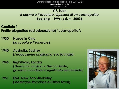 geografia culturale - Lettere e Filosofia - Università degli Studi di ...