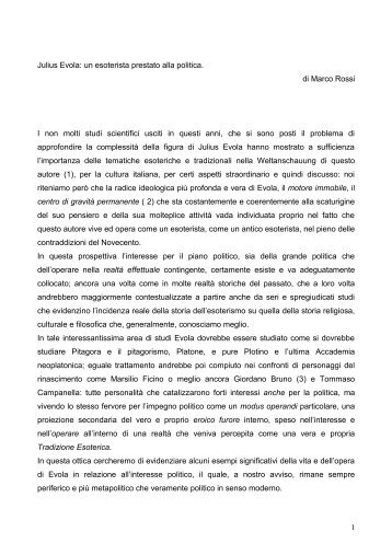 Julius Evola: un esoteristi prestato alla politica - PoliticaMente
