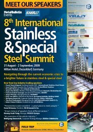 8th International Steel Summit - SCHMOLZ-BICKENBACH.DE