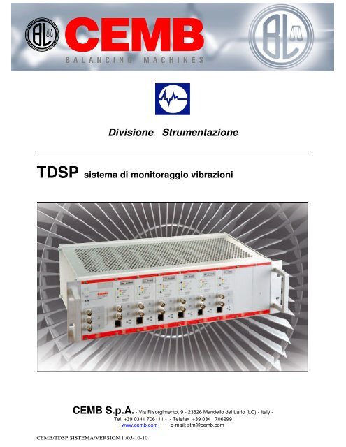 Divisione Strumentazione - Cemb S.p.A.