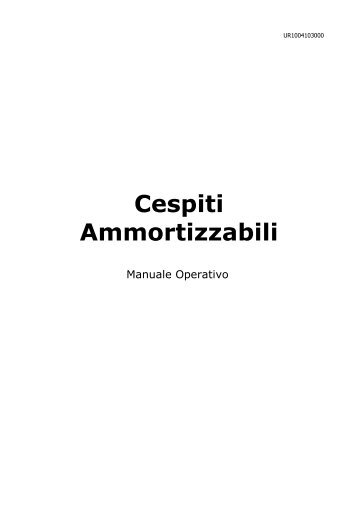 Manuale Cespiti Ammortizzabili (10.30)