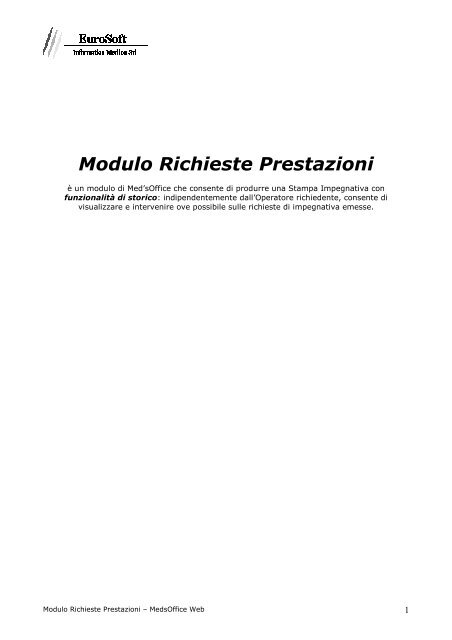 modulo richiesta prescrizioni - Policlinico di Modena