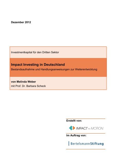 Impact Investing in Deutschland