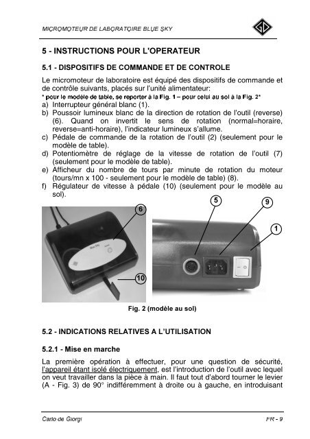 Micromotore da laboratorio Blue Sky - Carlo De Giorgi