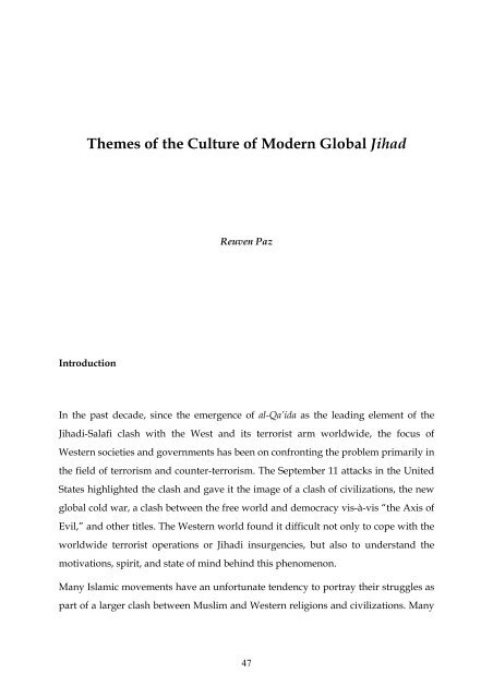 Global Jihad: temi, piste di diffusione e il fenomeno del reducismo ...