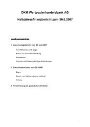 Halbjahresfinanzbericht 2007 - Schnigge Wertpapierhandelsbank AG